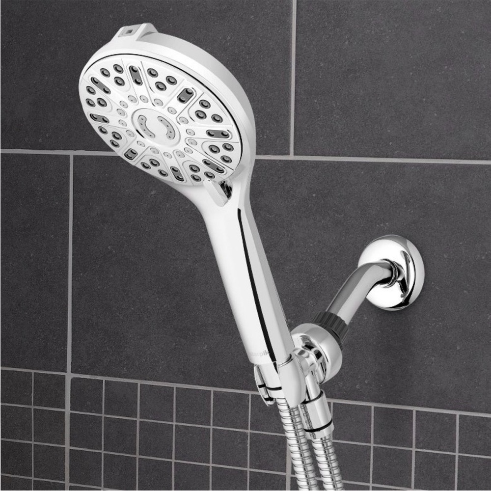 EUC Single Water Pik Hose PowerSpray Shower Head, Multiple Settings All Chrome - Picture 10 of 13
